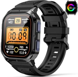 Sytifro Smartwatch D28 - Outdoorhorloges - 1.46'' Display - Smartwatch Heren en Dames - Belfunctie - IP68 Waterdicht - 120+ sportmodi - Stappenteller - Hartslagmeter - Saturatiemeter - Sport Horloge - Geschikt voor iOS/Android- 350 mAh - Zwart — thumbnail 1