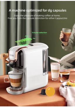 CYRO - Koffiecupmachine - Koffiezetapparaat Cups - Koffiemachines- 5-in-1 - Koffiemachine - Koffie, Cappuchino, Espresso - Wit — thumbnail 2