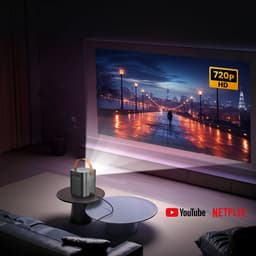 Hoco, Draagbare videoprojector Android HD 720p Bluetooth 5.1 183 inch projectie, Grijs — thumbnail 2