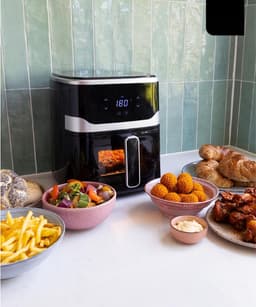 Nexvo® Mini Airfryer - Airfryer - Heteluchtfriteuse - Compact - Zwart - 32cm x 25cm x 31cm — thumbnail 3