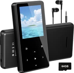 HiFi MP3 Speler met 64GB microSD Kaart - Bluetooth 5.3 Muziekspeler met Dual DAC - 24bit 192kHz Lossless Audio - Uitbreidbaar tot 128GB - FM Radio - E-Book en Spraakopname - 54g Lichtgewicht Ontwerp — thumbnail 5