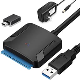 SATA naar USB 3.0 Adapter voor 2.5" en 3.5" HDD SSD - Externe Harde Schijf Kabel met Voeding — thumbnail 1