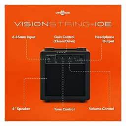 VISIONSTRING Linkshandige Elektrische Gitaar met 10W Versterker — thumbnail 5