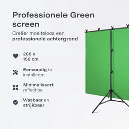 Green screen - 200x150 doek - Voor Fotografie - Achtergrond voor fotostudio - Achtergronddoek - Luft — thumbnail 2