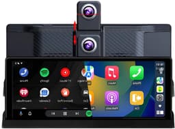 Dashcam voor Auto - 10.26” 4K Dashcam – CarPlay & Android Auto – 350° Rotatie – 6M AHD Achtercamera – Nachtzicht & Rijassistentie - Zwart — thumbnail 1