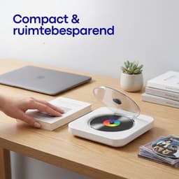 Vizual CD Speler - Compact 3-in-1 met CD, Radio en Bluetooth – Draagbare CD-Speler met HiFi Speakers, FM Radio, LCD Scherm en USB ingang — thumbnail 5