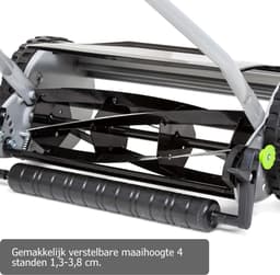 MIRA® Grasmaaier Handmatig – Handmaaier Met 20 liter Opvankzak – Grasmaaiers – Grijs - 53cm x 43cm x 26cm — thumbnail 2