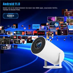Core® Draagbare beamer - Beamer - Projector - Mini Beamer - Wit - ‎17cm x 10cm x 17cm — thumbnail 2