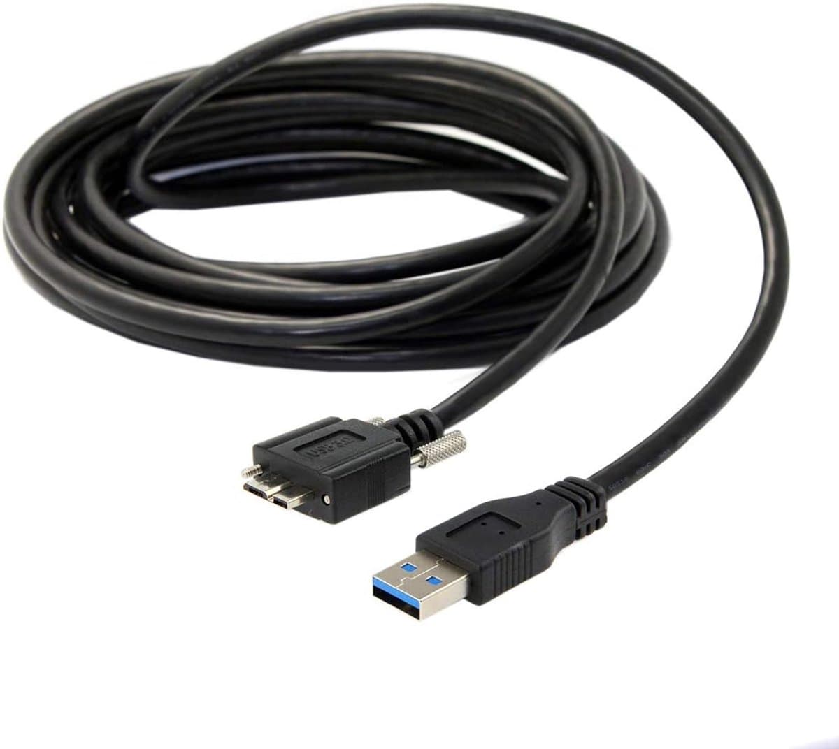 USB 3.0 Kabel M/M met Montageplaat Schroeven - 3 Meter - Geschikt voor Externe Harde Schijf en Mobiele Telefoon — afbeelding 1