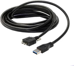USB 3.0 Kabel M/M met Montageplaat Schroeven - 3 Meter - Geschikt voor Externe Harde Schijf en Mobiele Telefoon — thumbnail 1