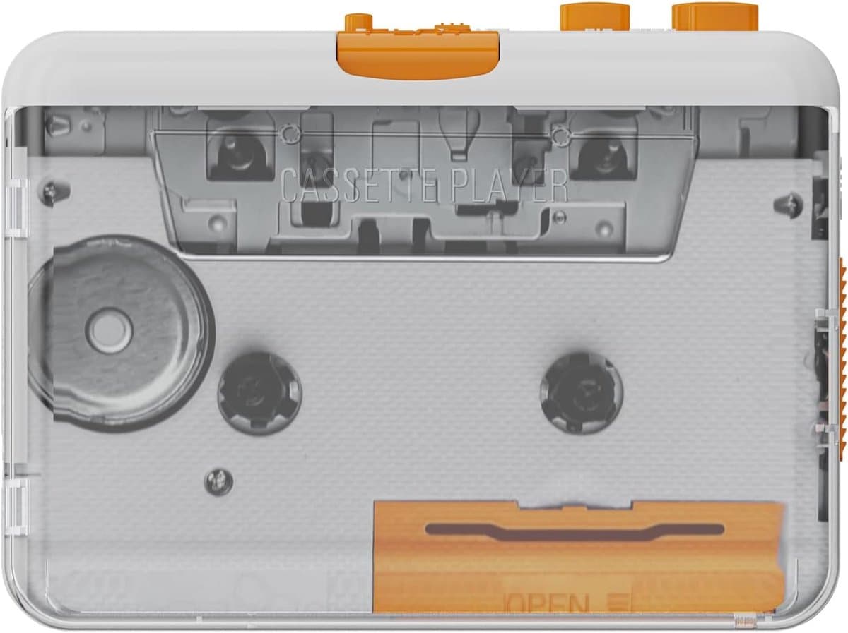 Draagbare Walkman - Cassette Speler - Cassettespeler - Draagbare cassetterecorder - mono-/twee-kanaals USB-cassetterecorder - zet de cassette om in MP3/CD-converter via USB - compatibel met laptops en pc's met 3,5 mm hoofdtelefoonaansluiting — afbeelding 1