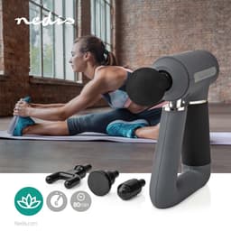 Nedis Sportmassagepistool - Batterij Gevoed - N/A - Oplaadbaar - 6 Massage Modes - USB kabel - Grijs — thumbnail 3