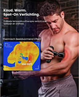 Masage Gun - Verlichting Van Rug- En Schouderpijn - Draagbaar Massagepistool Voor Spieren - Zwart - 14cm x 12cm x 4cm — thumbnail 4