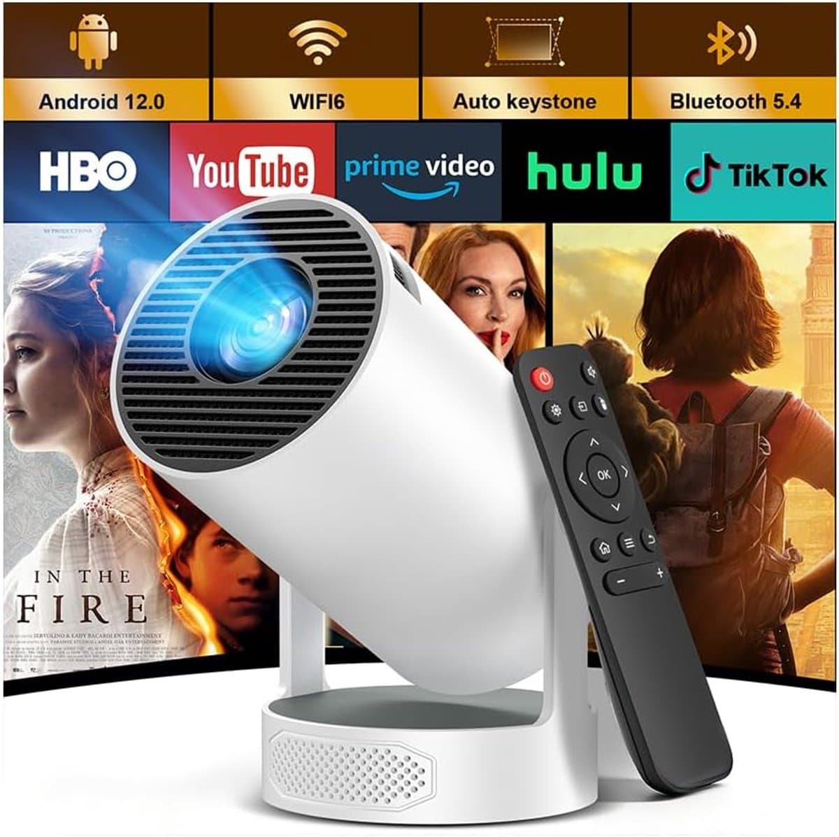 4K, 1080p, Full HD, mini-projector, draagbare thuisbioscoop voor buiten — afbeelding 1