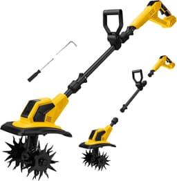 Elektrische motorhak zonder borstels, 550 W, compatibel met Dewalt 20 V accu, opvouwbaar, werkbreedte 32 cm, diepte 18 - ShopVlot — thumbnail 1