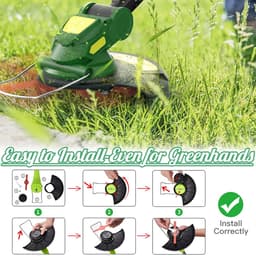 SnelShoppen - Pack van 50 Plastic Grastrimmers, 135 mm Vervangbladen, Draadloze Grasmaaier, Snijders, Tuinaccessoires voor Tuin, Tuin, Boomgaard, Bos, — thumbnail 4