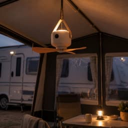 Fantiluxe - Anders - Plafondventilator met verlichting - Wit - Ø27cm - Afstandsbediening - Met lamp - Plafond ventilator - Slaapkamer — thumbnail 2