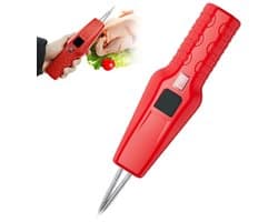 OKWISH Plukmachine - Pluimveeverwijderaar - Efficiënt & Makkelijk Schoonmaken - Voor Keuken & Boerderij - Voor Kip Eend En Gans - 270 X 60 Mm - Rood