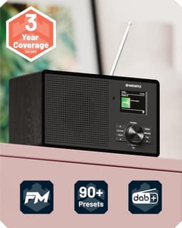Internetradio Wifi | DAB Plus Radio Bluetooth | Compacte Internetradio Klein | Keukenradio DAB met Podcast | Digitale Radio FM met Afstandsbediening, EQ & Dimbaar Kleurenscherm — thumbnail 3