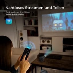 Mini Beamer 1080p Full HD - WiFi 6 Bluetooth 5.0 - LED Projectie - 1920 x 1080 Resolutie - Voor Thuisbioscoop En Zakelijk Gebruik — thumbnail 4