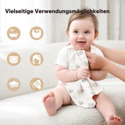 Muslin Spuugdoeken, 25x25 cm, 10 stuks — thumbnail 2