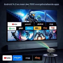 Beamer Native 1080P - 300 ANSI Lumen - 1920 x 1080 Resolutie - LED - Draagbaar - Smart Projector — thumbnail 3