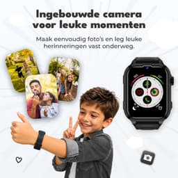 Denver Kindersmartwatch met GPS - Videobellen/SMS - SOS-knop - 4G - Simkaart - 1.83 Inch - SWGL149B - Zwart — thumbnail 4