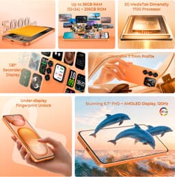 OUKITEL P2 PLUS 5G Smartphone 36GB RAM-256GB ROM-6.7 inch 120HZ FHD+-50MP Camera-Android16 — thumbnail 4