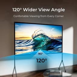 Beamer - Projector - Mini Projector - Full HD Native 1080P - met 120-inch E-ALR Projectorscherm & Stand – Outdoor Camping & Home Theater – EU Plug — thumbnail 3
