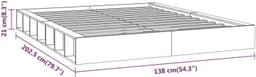 Bedframe familiebed palletbed massief houten bed 120x200 cm — thumbnail 5