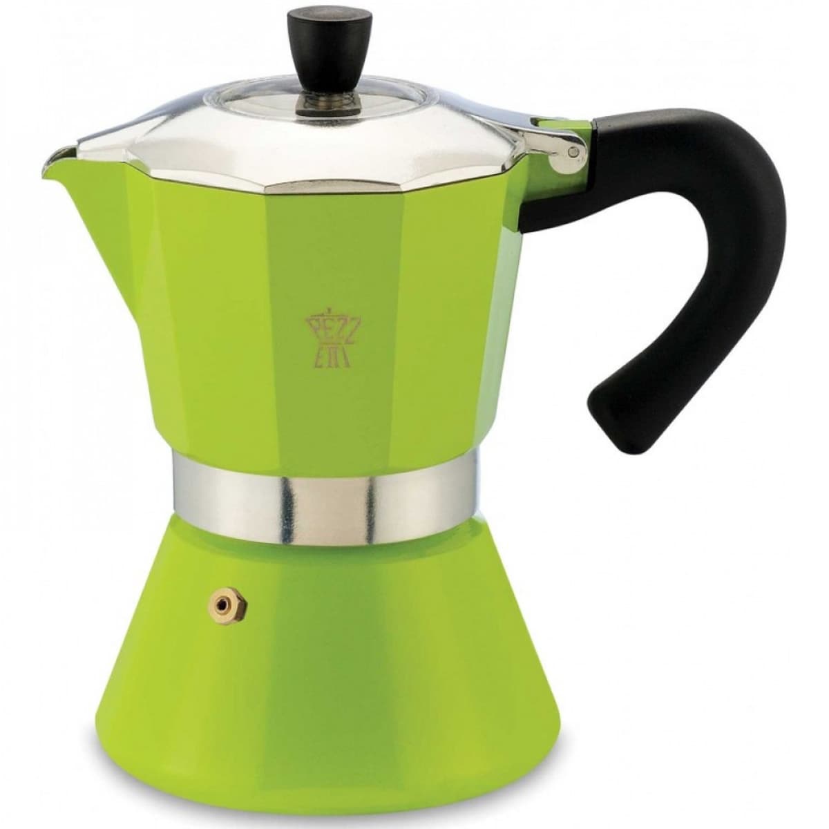 Merkloze Aluminium Moka Pot voor 6 Kopjes - Groen — afbeelding 1