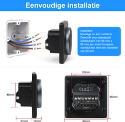 CONENTOOL WiFi Slimme Thermostaat - elektrische vloerverwarming - App & spraakbesturing - zwart - 16A — thumbnail 5