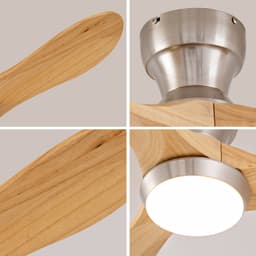 MIVRAY Plafondventilator – 90 Cm – Omkeerbare Gelijkstroommotor Met 6 Snelheden – Hout – Natuurlijk – Geluidsarme Ventilatie Voor Lage Plafonds — thumbnail 4