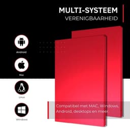 Externe Harde Schijf - Harde Schijf Extern - Externe Harde Schijven- Rood — thumbnail 1