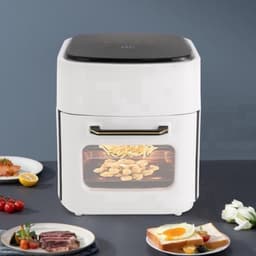 Heteluchtfriteuse Oven - 1400 W - 15 Liter Inhoud - Wit - Elektrische Luchtfriteuse - Digitale Bediening — thumbnail 3