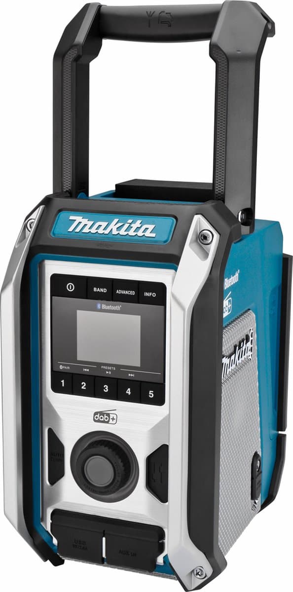 Makita DMR115 accu bouwradio - FM DAB/DAB+ Bluetooth - Bass subwoofer - voor 10,8/12V CXT & 14,4/18V LXT accu's en 230V netstroom — afbeelding 1