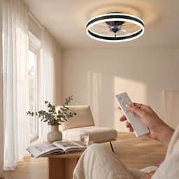 Plafondventilator Lamp - RGB - Smart Lamp - 6 Standen - Dimbaar - Kroonluchter Ventilator - Chandelier Fan - Woonkamer Lamp - Ventilator Lampen - Stille Motor — thumbnail 3