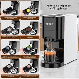 Capsule Koffiezetapparaat - Eenkopsmachine Espresso - Thuis Koffie Maken - 4-in-1 Compatibel - 800ml Tank - Zwart — thumbnail 3
