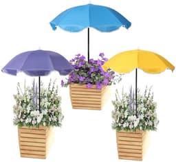 3e Verstelbare Plantenparasol, Grote waterdichte Tuinparasols Duurzaam Buitenzonwering voor Potplanten Bloemen Groenten — thumbnail 1