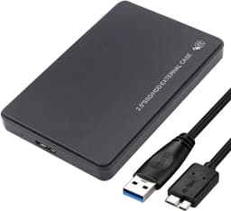Geen demontage nodig USB 3.0 harde schijfbehuizing - harde schijf extern - harde schijf - USB 3.0 harde schijfbehuizing - 12*7,6*1,3 cm - Zwart - ABS — thumbnail 1