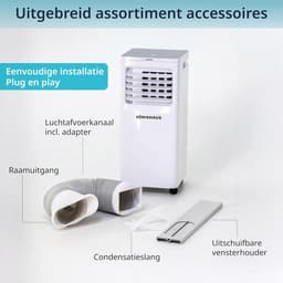 Mobiele Airco - Verplaatsbare Koeler - Ruimte Koelen - 4-in-1 Functionaliteit - 7000 BTU - Wit — thumbnail 5