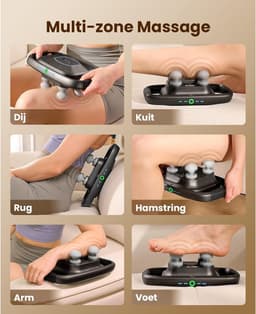 Massagepistool - Kunststof - 4 Kops - Diepe Weefselmassage - Voor Atleten en Thuisgebruikers — thumbnail 2
