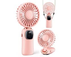 Solvix tafel ventilator geluidloos - Draagbare Ventilator - Wit - 4000 mAh Accu - 5 Snelheden - Voor Thuis en Buiten