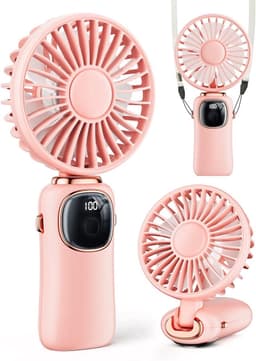 Solvix tafel ventilator geluidloos - Draagbare Ventilator - Wit - 4000 mAh Accu - 5 Snelheden - Voor Thuis en Buiten — thumbnail 1