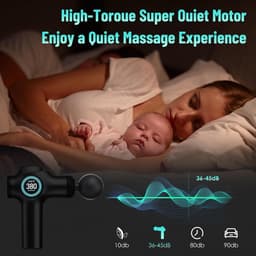 Nekmassageapparaat - Zwart - Elektrisch Massagepistool met 99 Instelbare Standen en 9 Massagekoppen - Voor Spierherstel en Ontspanning — thumbnail 4