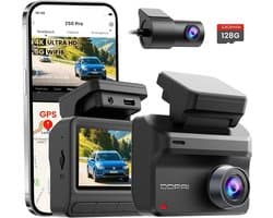 Dashcam voor auto - Donker - Z50 Pro - 4K + 1080P Beeldkwaliteit met Nachtzicht en GPS - Voor Veilig Onderweg