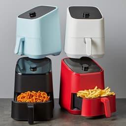 QORA® Mini airfryer - Airfryer - Airfryer klein - Wit - 22cm x 28cm x 27cm — thumbnail 5