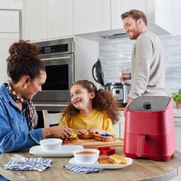 QORA® Mini airfryer - Airfryer - Airfryer klein - Wit - 22cm x 28cm x 27cm — thumbnail 3