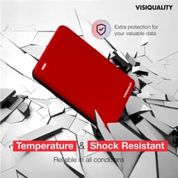 Externe Harde Schijf - Draagbare Opslag - Extra Ruimte Creëren - Supersnelle USB 3.0 - 1TB Capaciteit - Bold Red — thumbnail 3