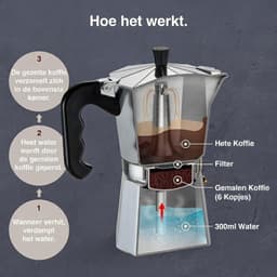 Percolator - Geschikt voor Inductie - Bialetti - Zilver - 12cm x 18cm x 22cm — thumbnail 3